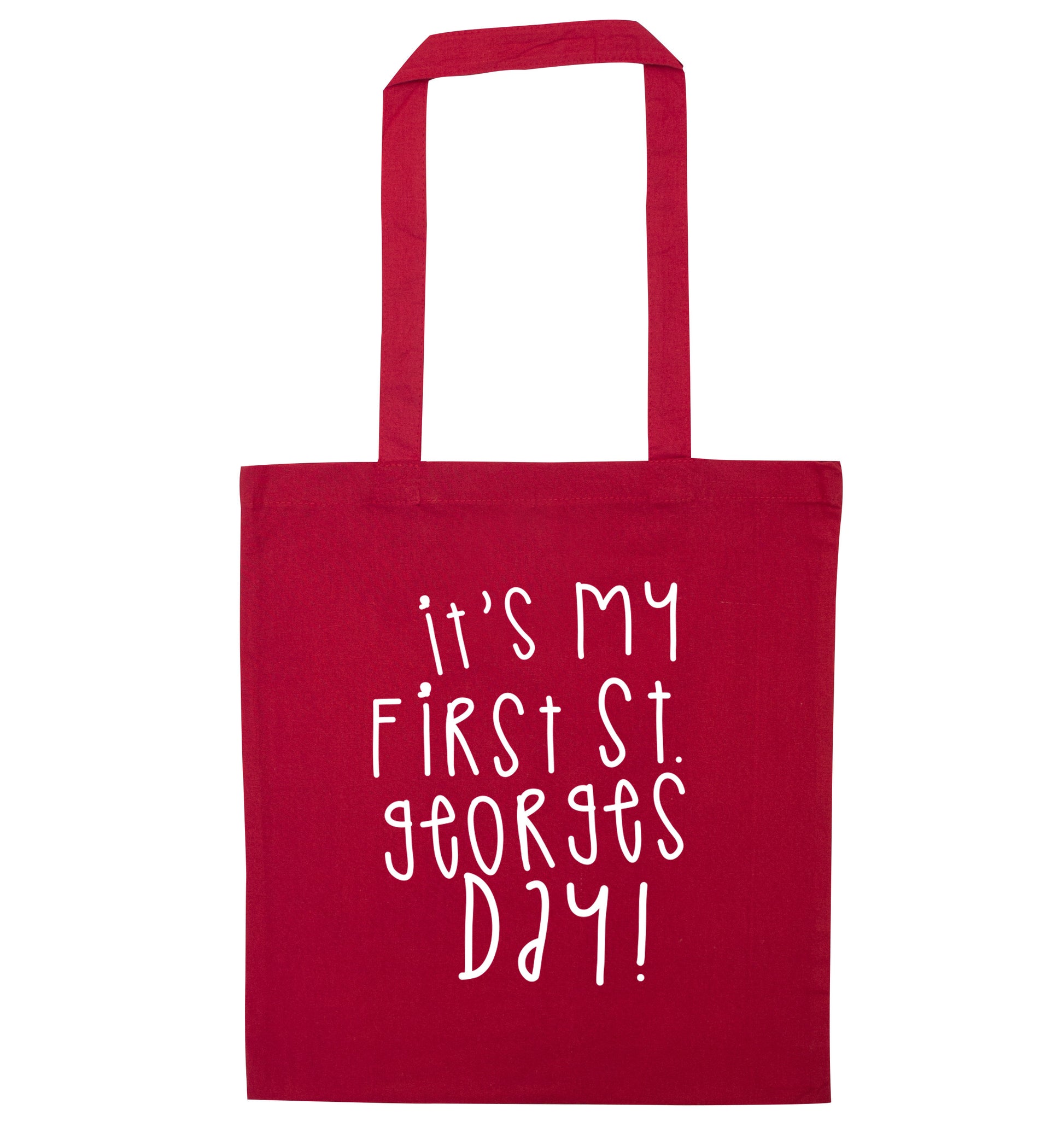 It's my first St Georges day red tote bag