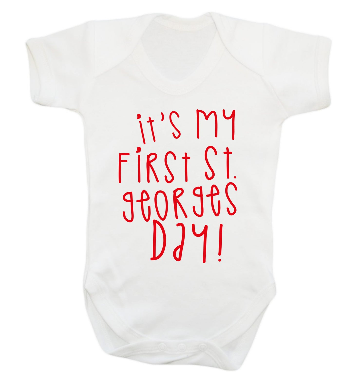 It's my first St Georges day Baby Vest white 18-24 months