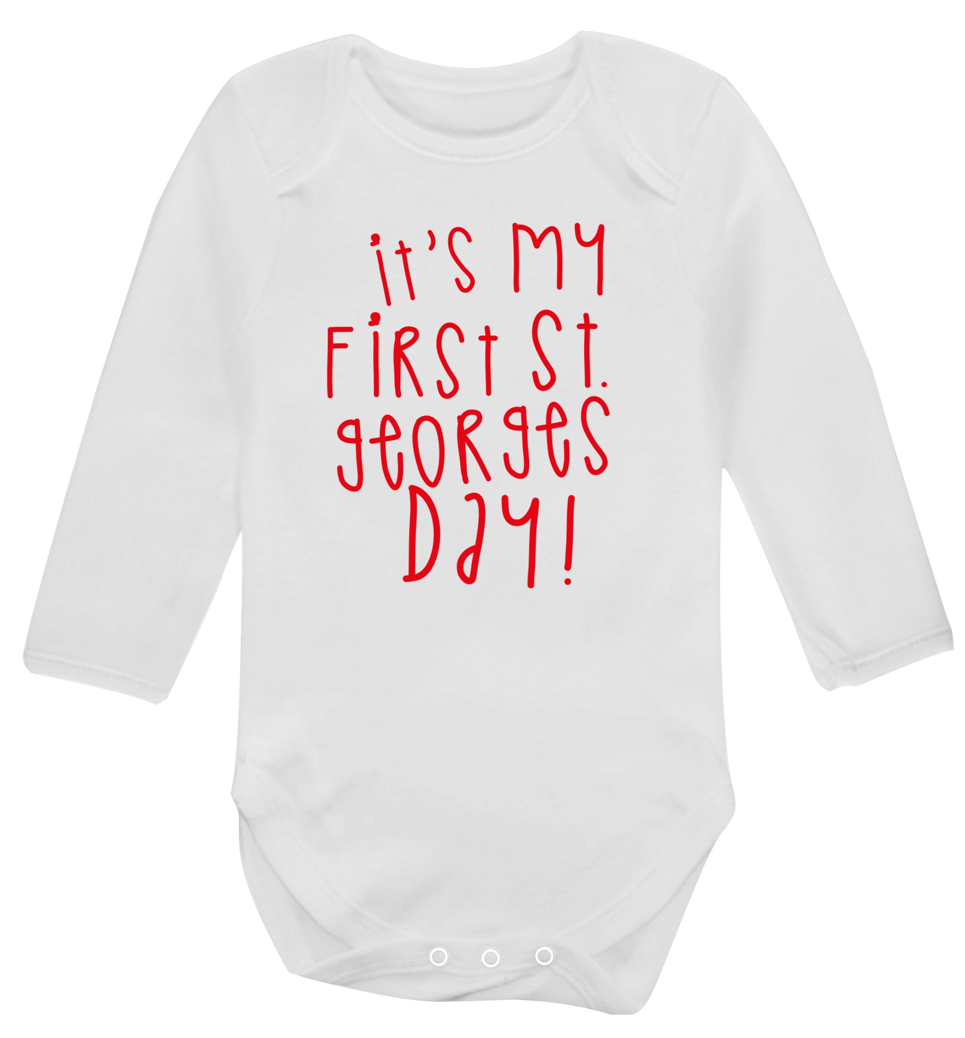 It's my first St Georges day Baby Vest long sleeved white 6-12 months