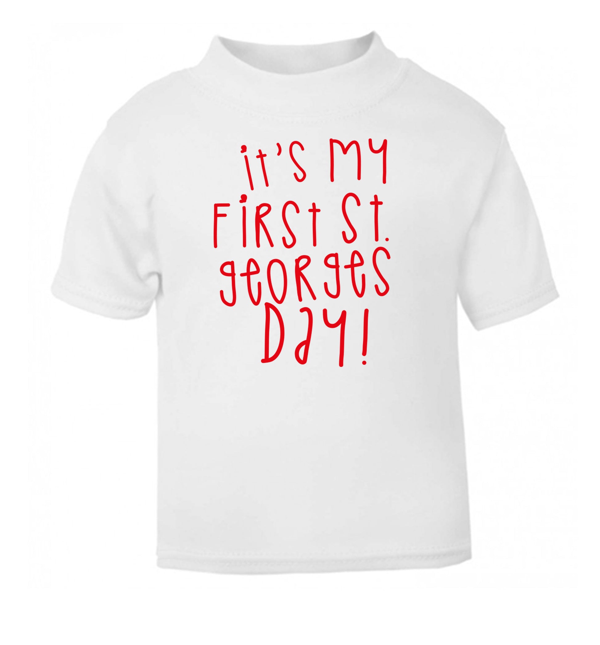 It's my first St Georges day white Baby Toddler Tshirt 2 Years