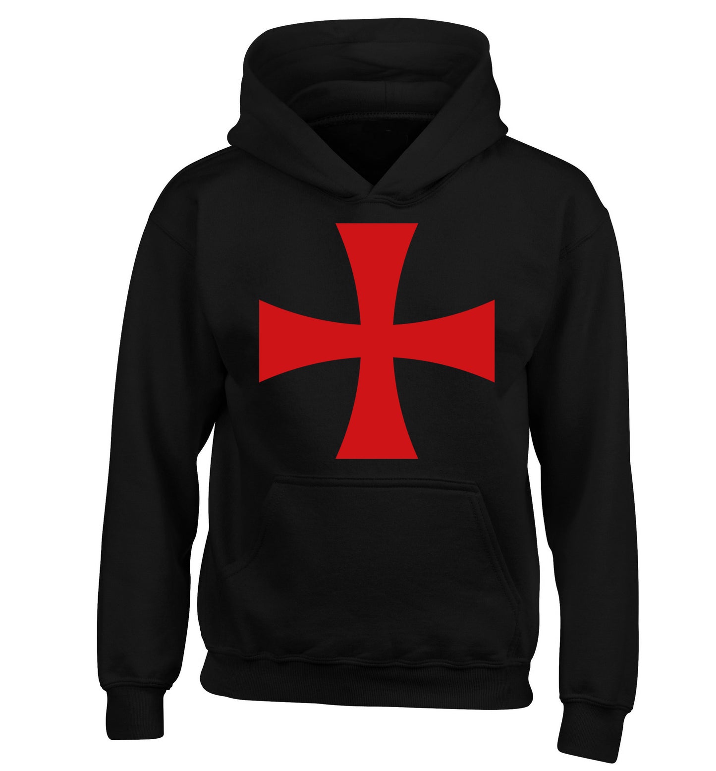 Knights Templar cross children's black hoodie 12-14 Years