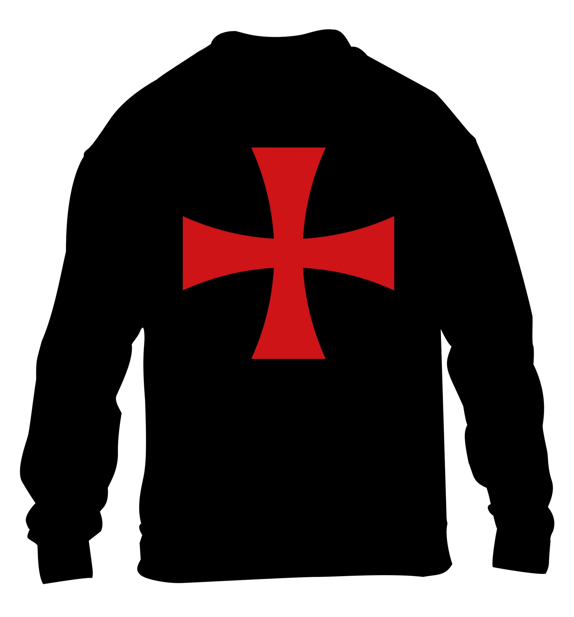 Knights Templar cross children's black sweater 12-14 Years