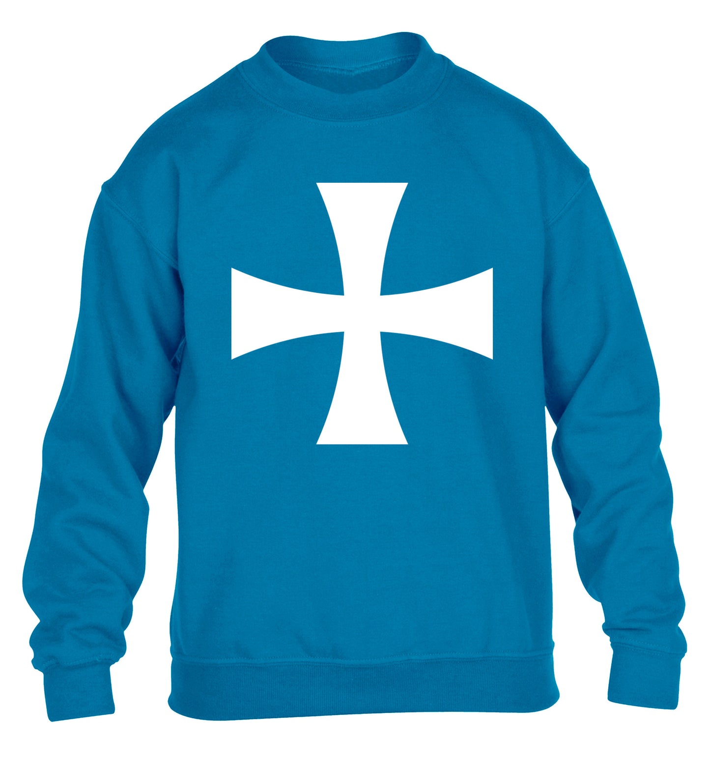 Knights Templar cross children's blue sweater 12-14 Years