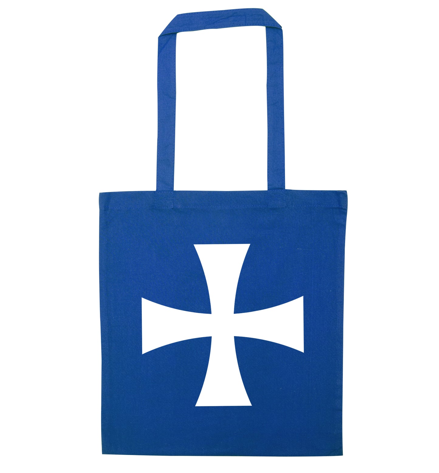 Knights Templar cross blue tote bag