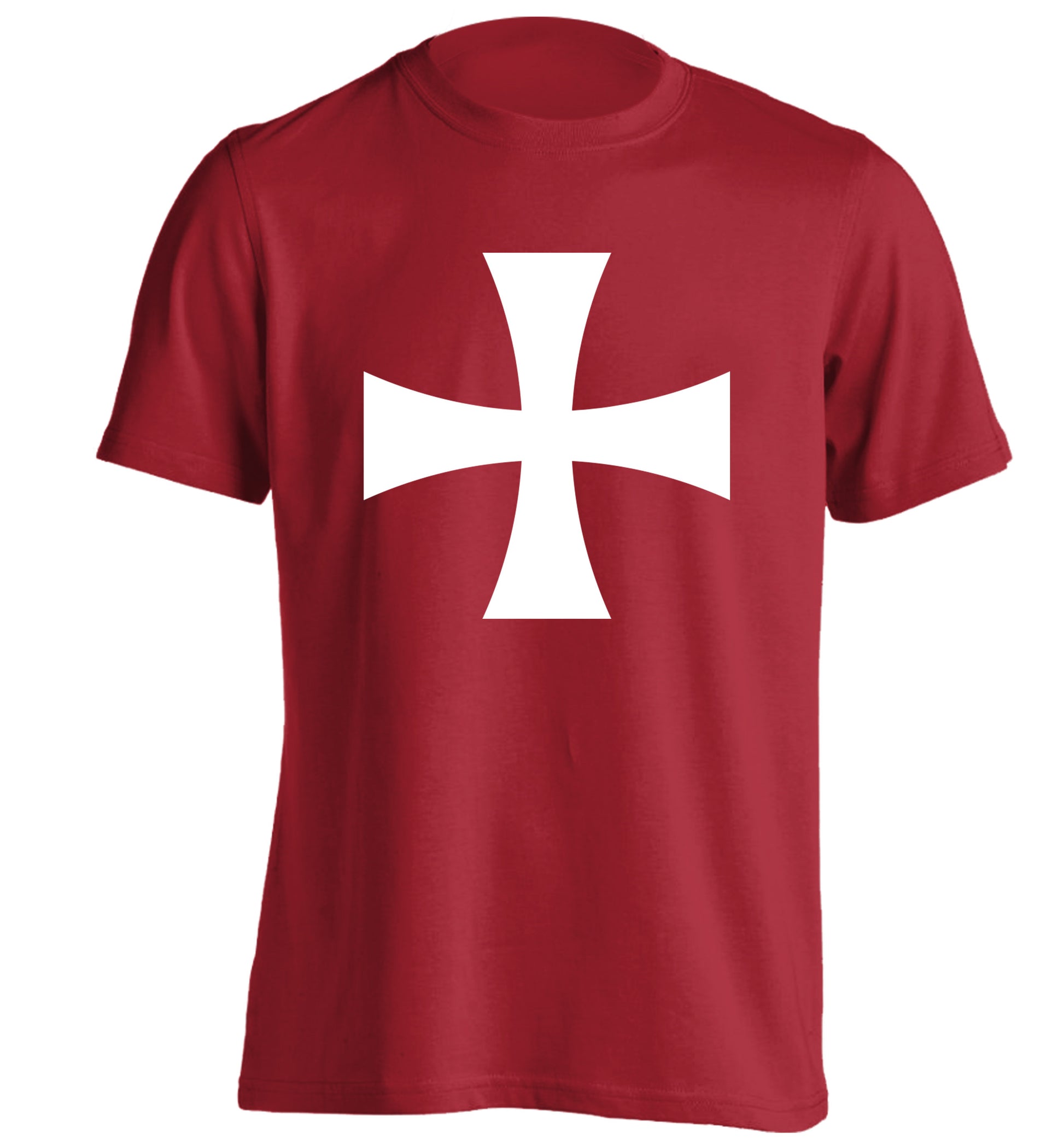 Knights Templar cross adults unisex red Tshirt 2XL