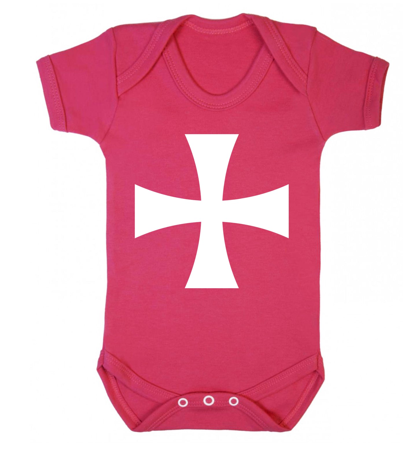 Knights Templar cross Baby Vest dark pink 18-24 months