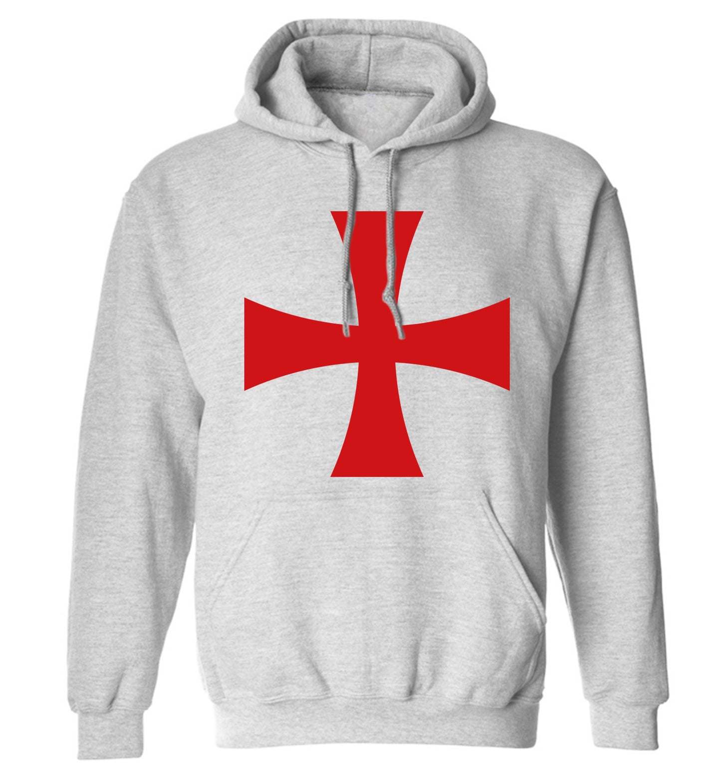 Knights Templar cross adults unisex grey hoodie 2XL