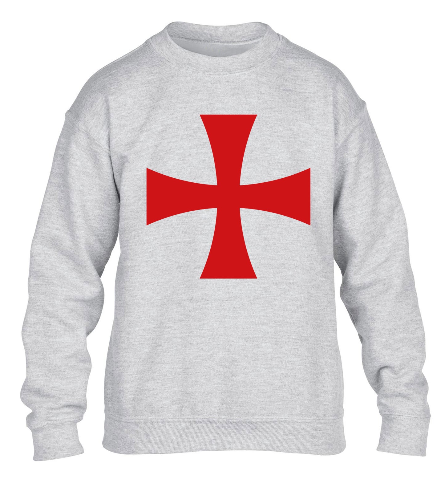 Knights Templar cross children's grey sweater 12-14 Years
