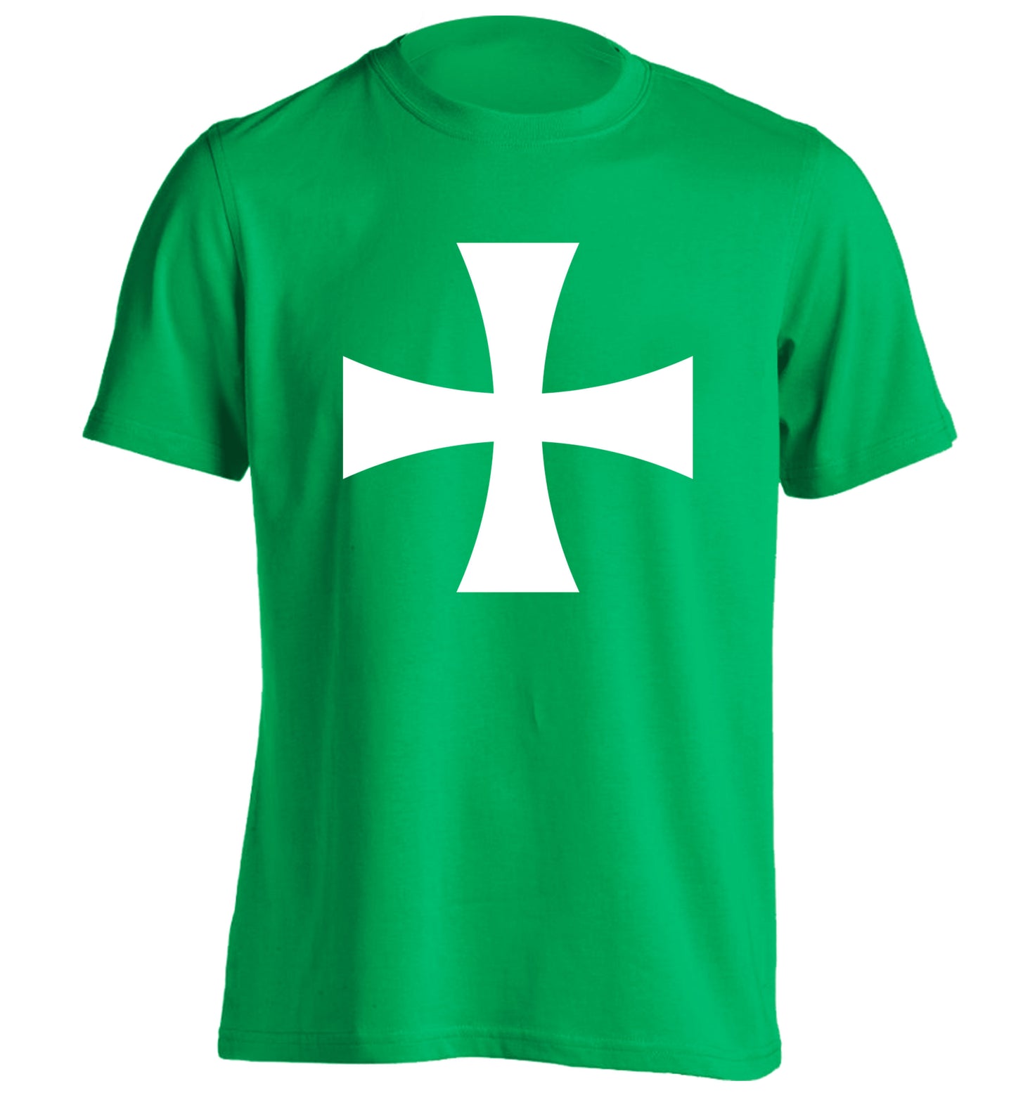 Knights Templar cross adults unisex green Tshirt 2XL