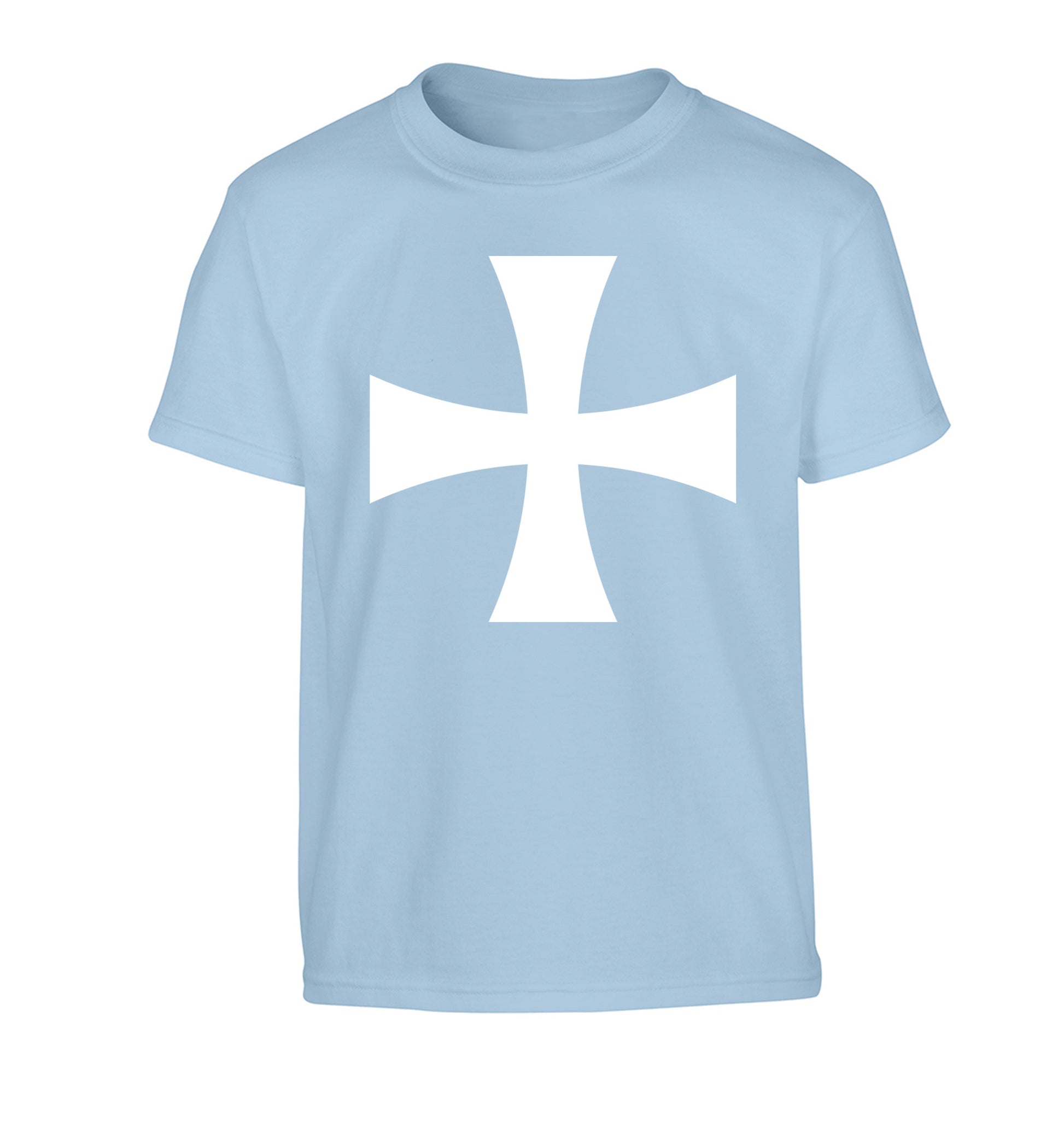 Knights Templar cross Children's light blue Tshirt 12-14 Years