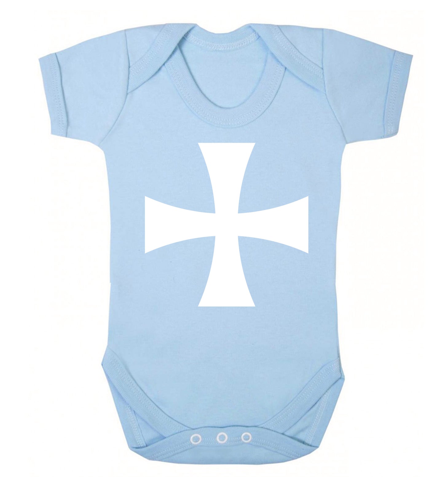 Knights Templar cross Baby Vest pale blue 18-24 months