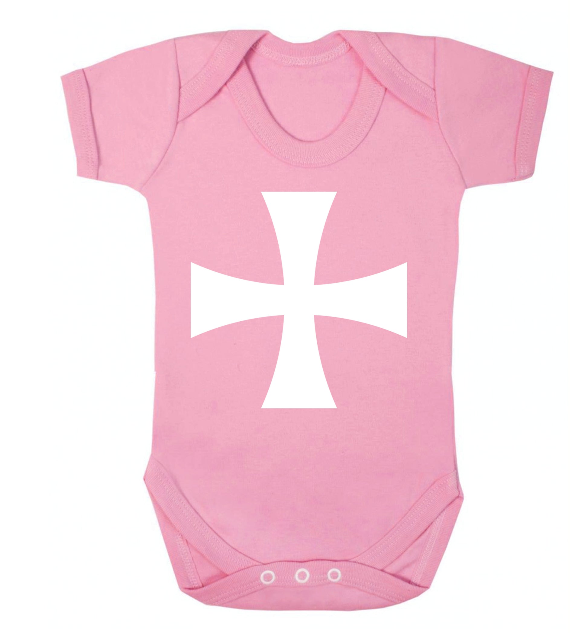 Knights Templar cross Baby Vest pale pink 18-24 months