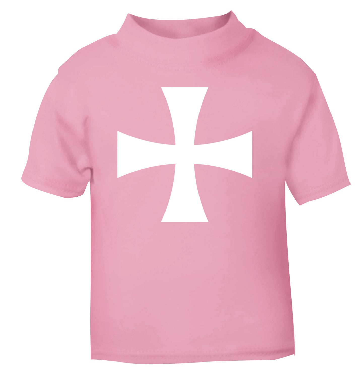 Knights Templar cross light pink Baby Toddler Tshirt 2 Years