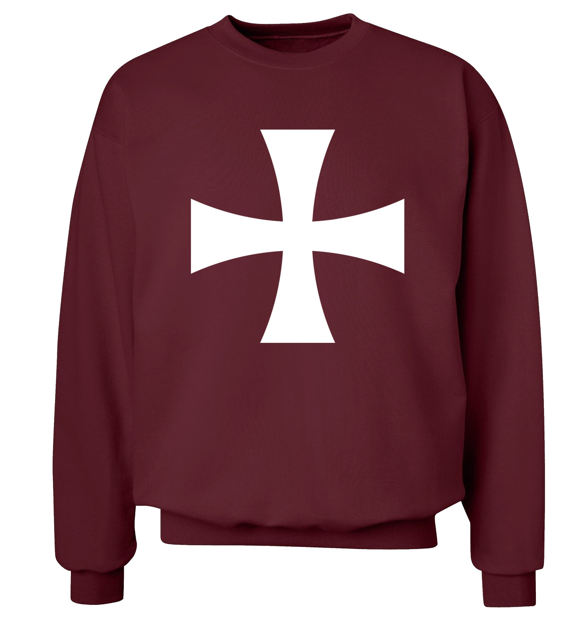 Knights Templar cross Adult's unisex maroon Sweater 2XL