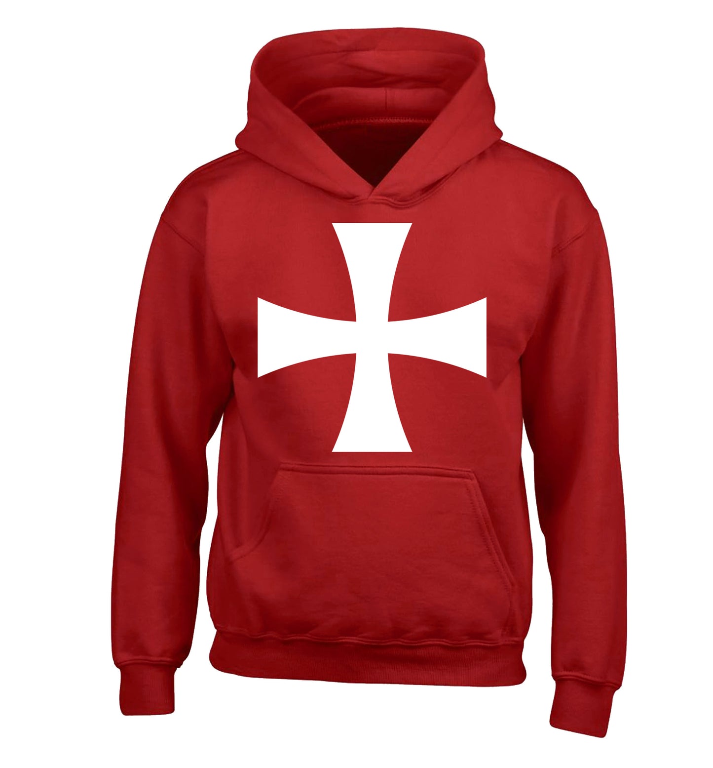 Knights Templar cross children's red hoodie 12-14 Years
