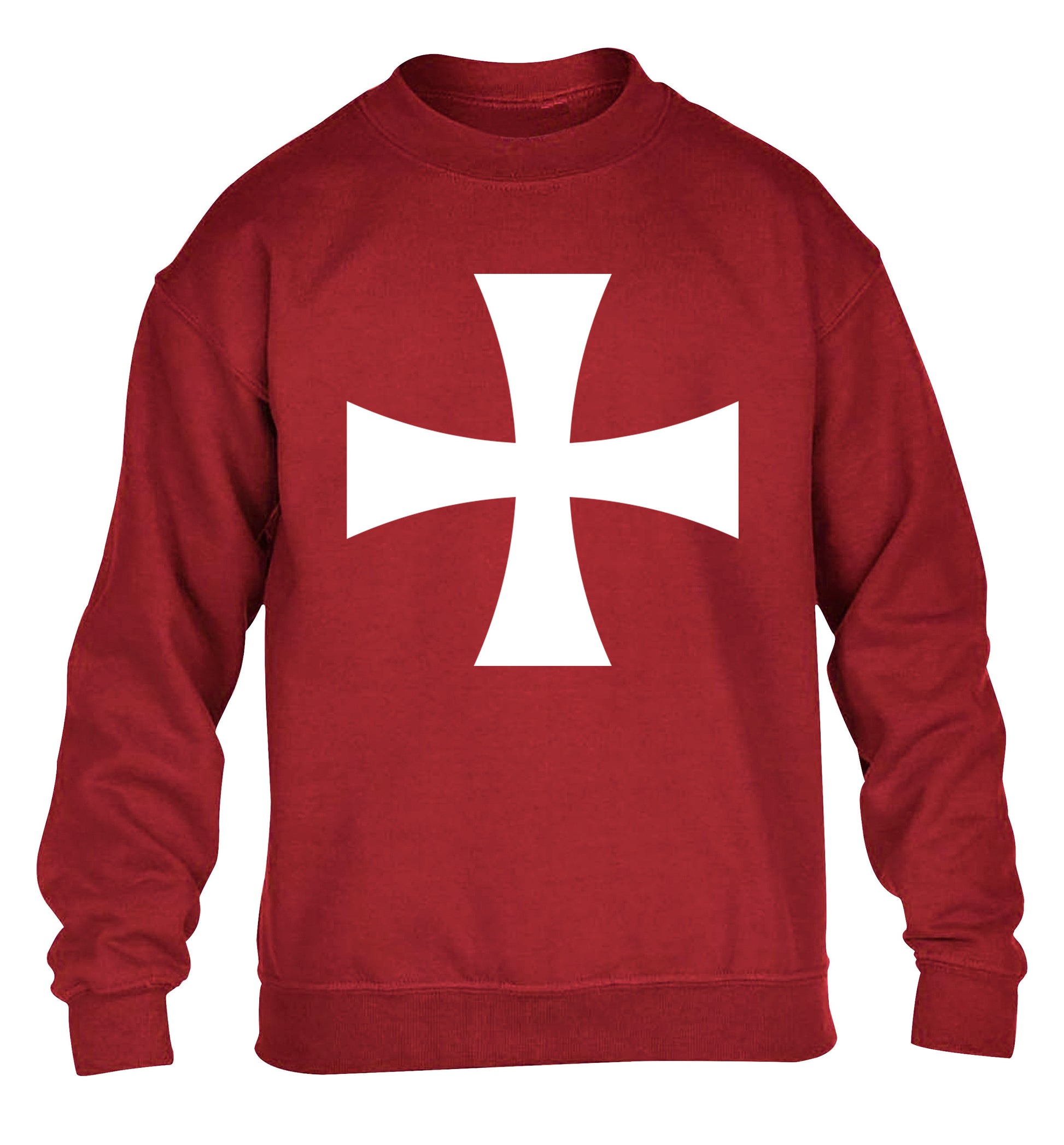 Knights Templar cross children's grey sweater 12-14 Years