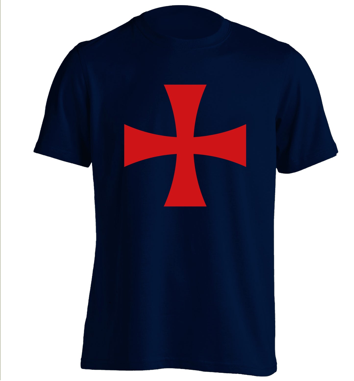 Knights Templar cross adults unisex navy Tshirt 2XL