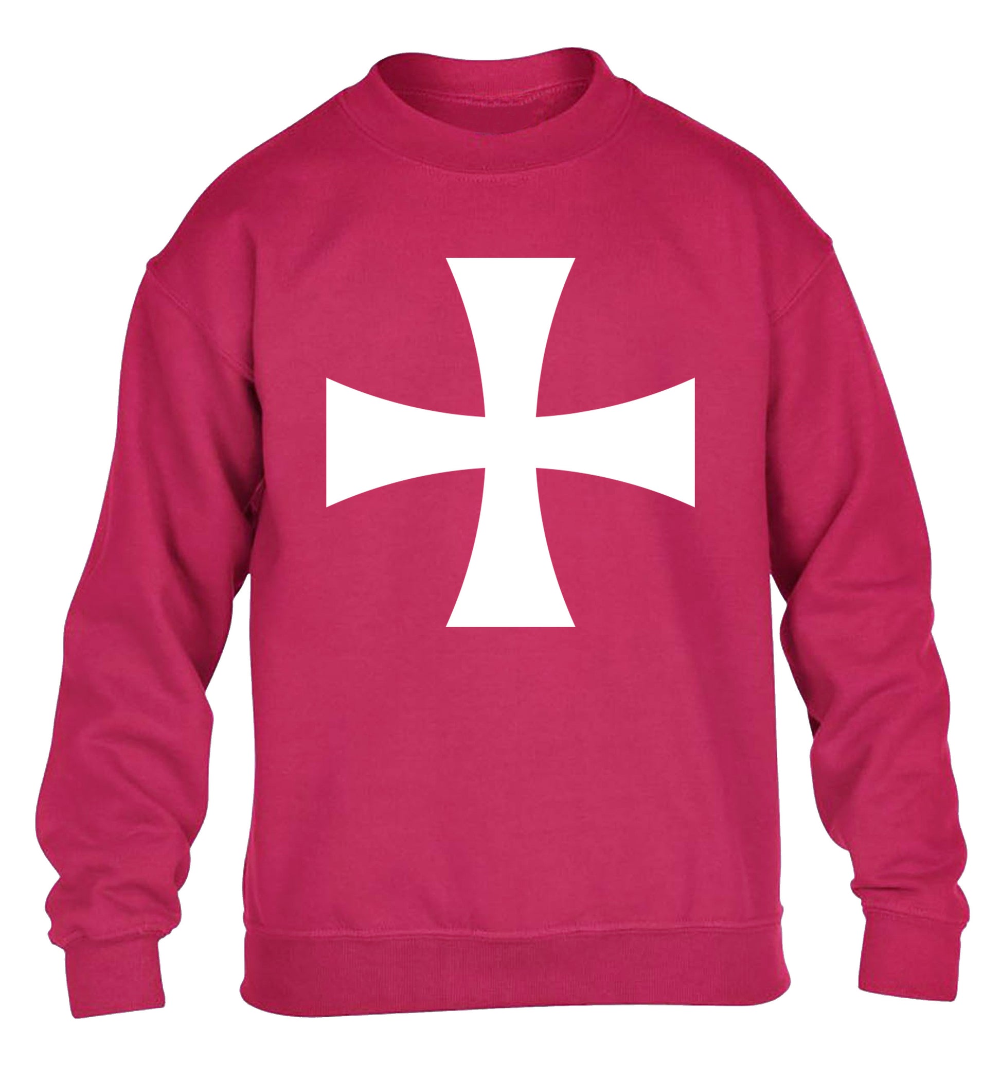 Knights Templar cross children's pink sweater 12-14 Years