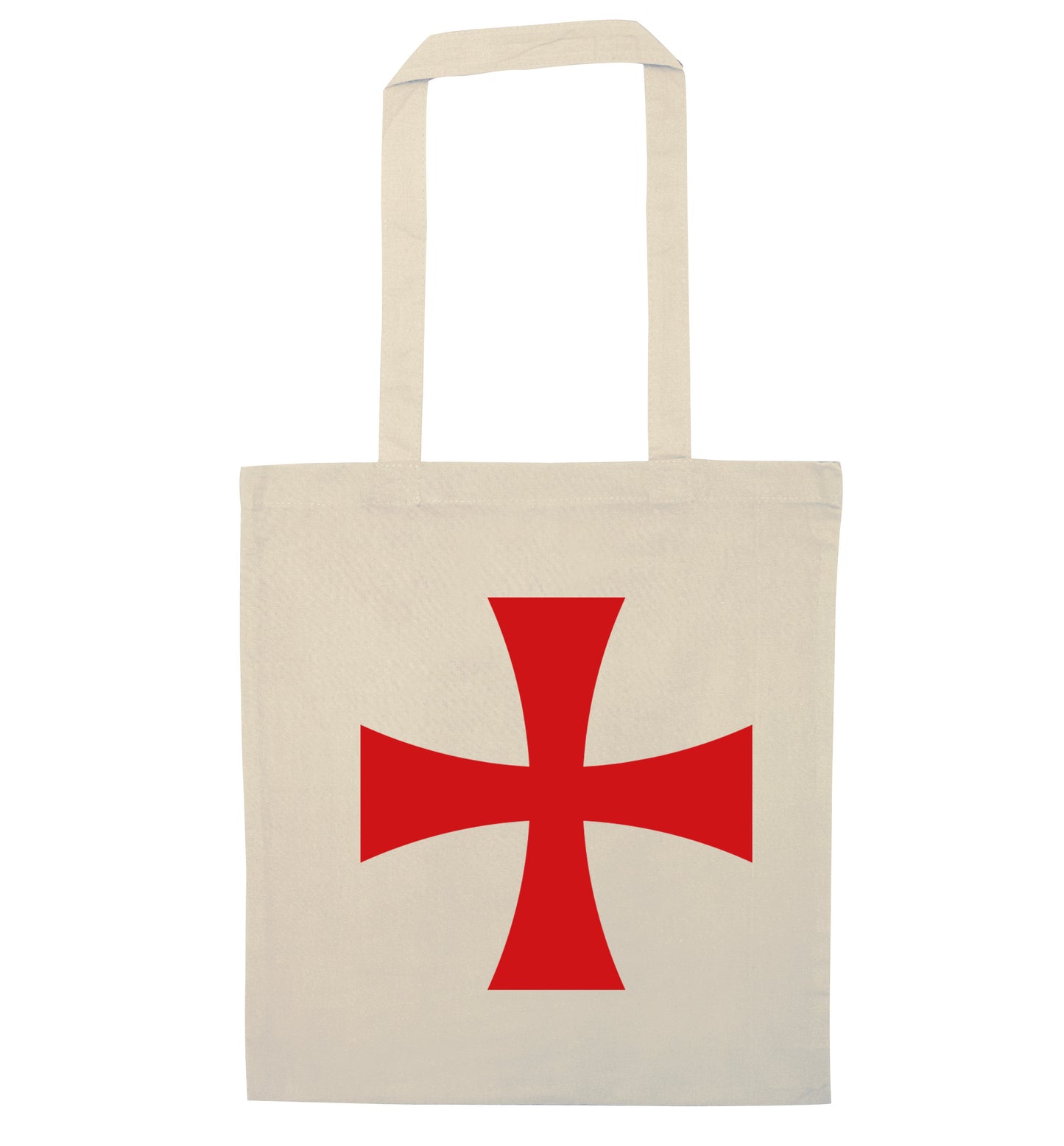 Knights Templar cross natural tote bag