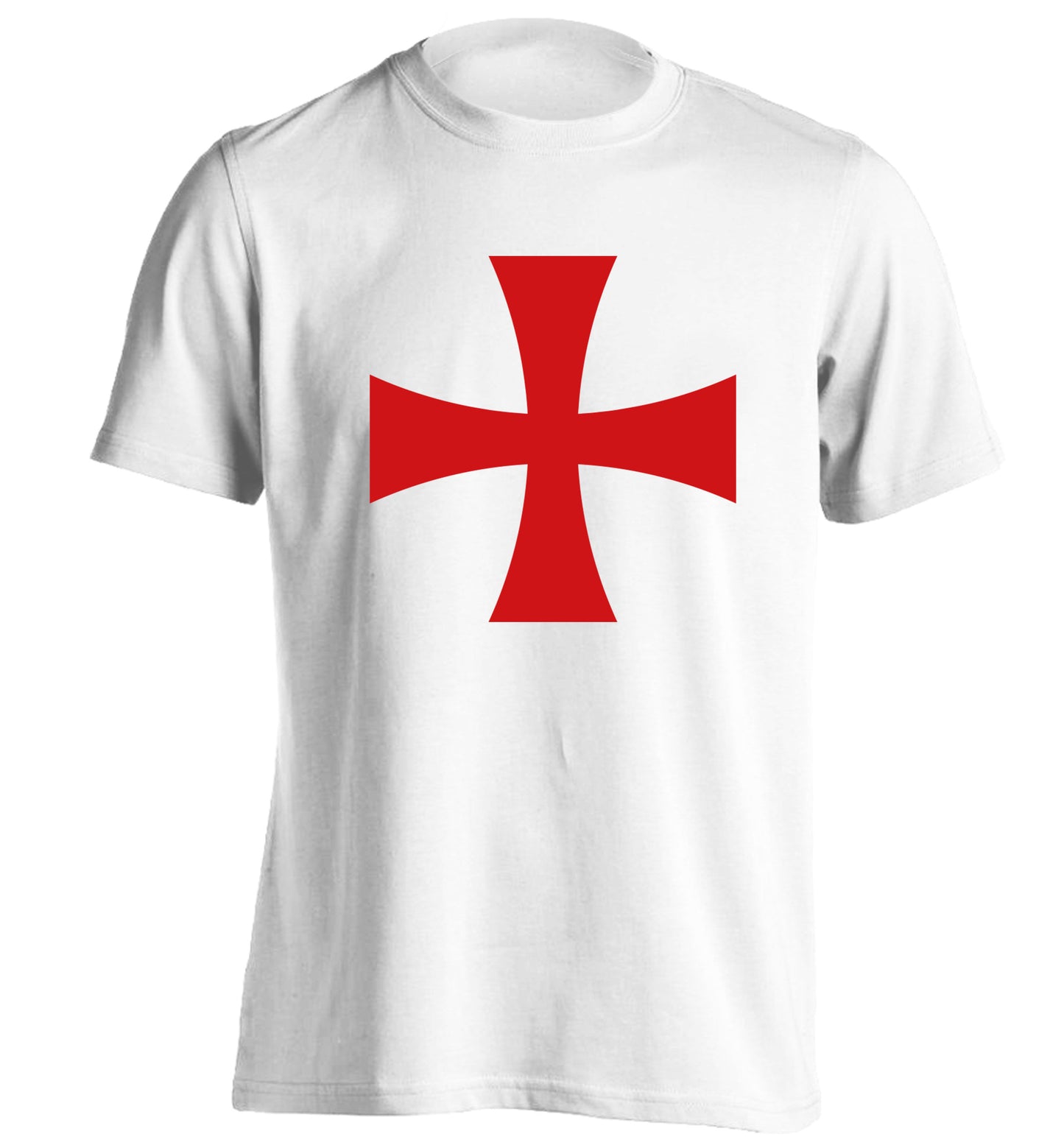 Knights Templar cross adults unisex white Tshirt 2XL