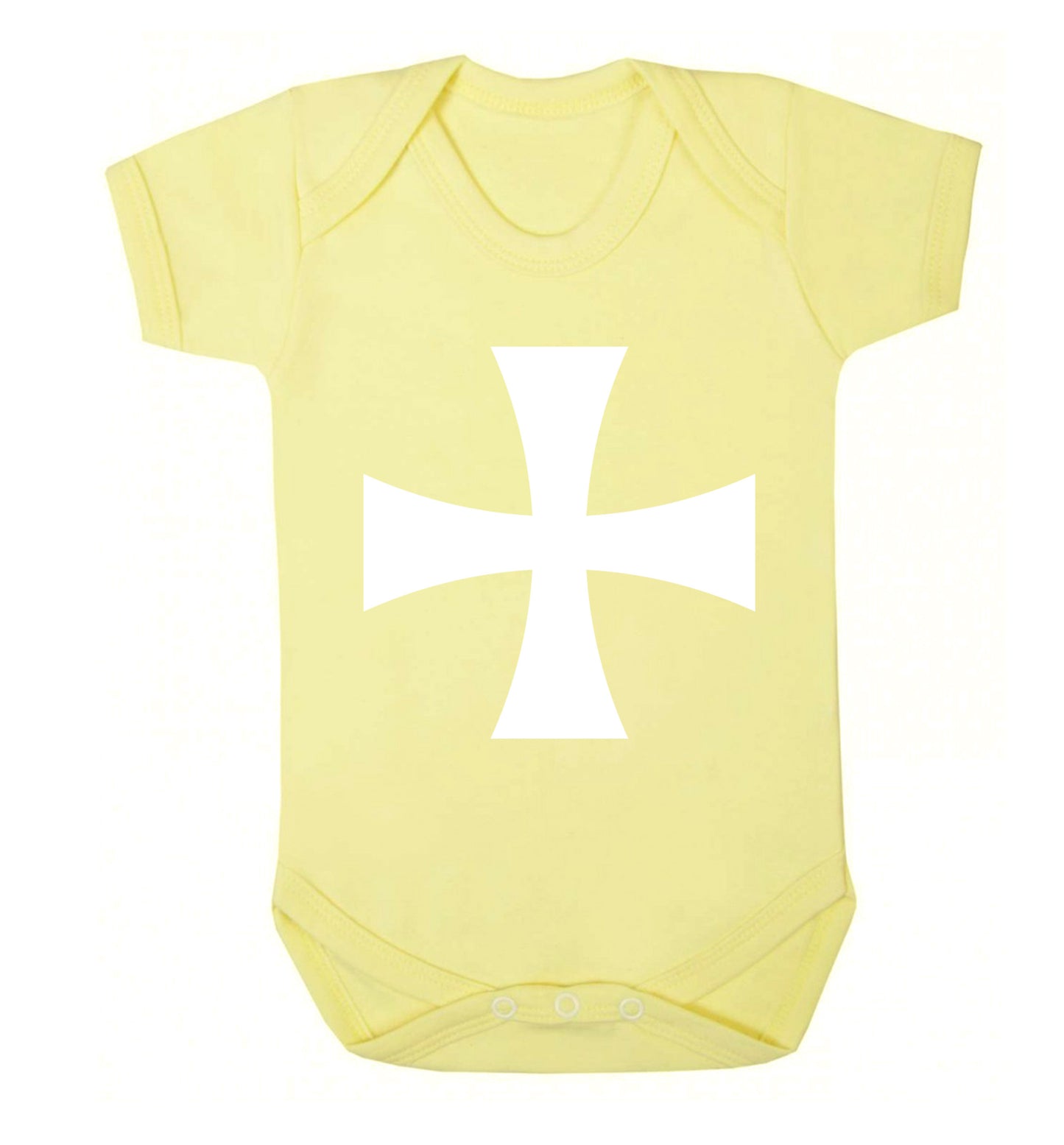 Knights Templar cross Baby Vest pale yellow 18-24 months