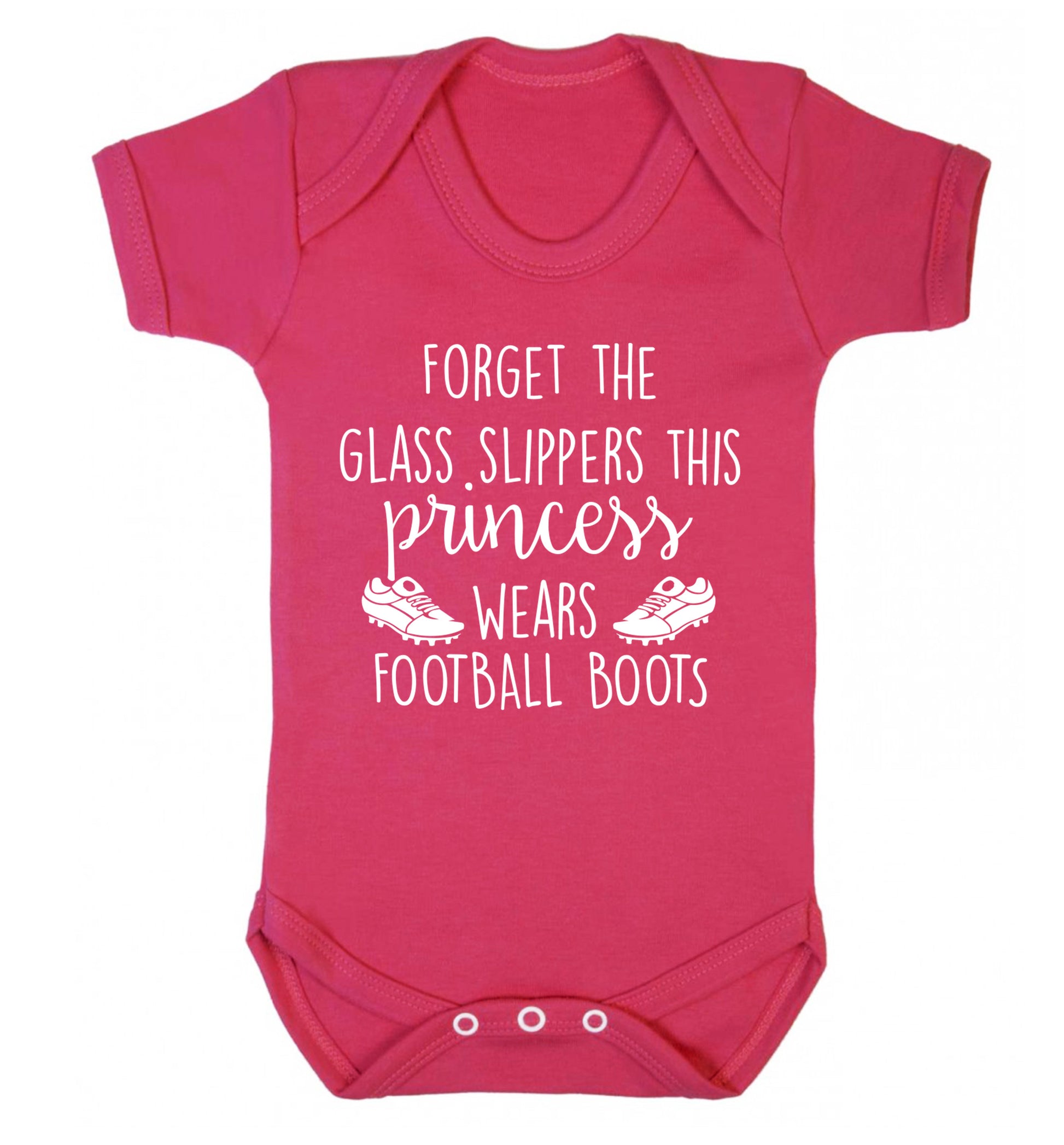 Forget the glass slippers this princess wears football boots Baby Vest dark pink 18-24 months