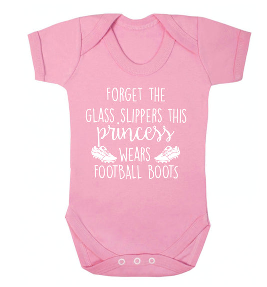 Forget the glass slippers this princess wears football boots Baby Vest pale pink 18-24 months