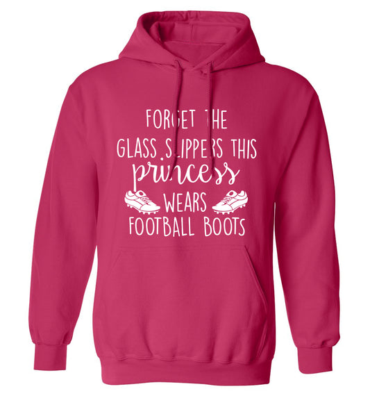 Forget the glass slippers this princess wears football boots adults unisex pink hoodie 2XL