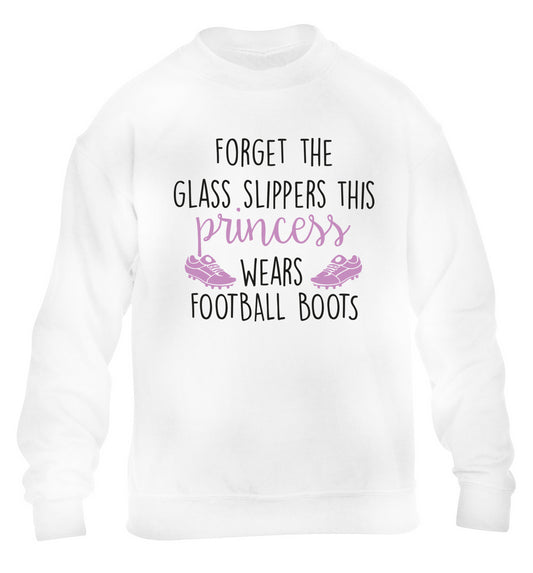 Forget the glass slippers this princess wears football boots children's white sweater 12-14 Years