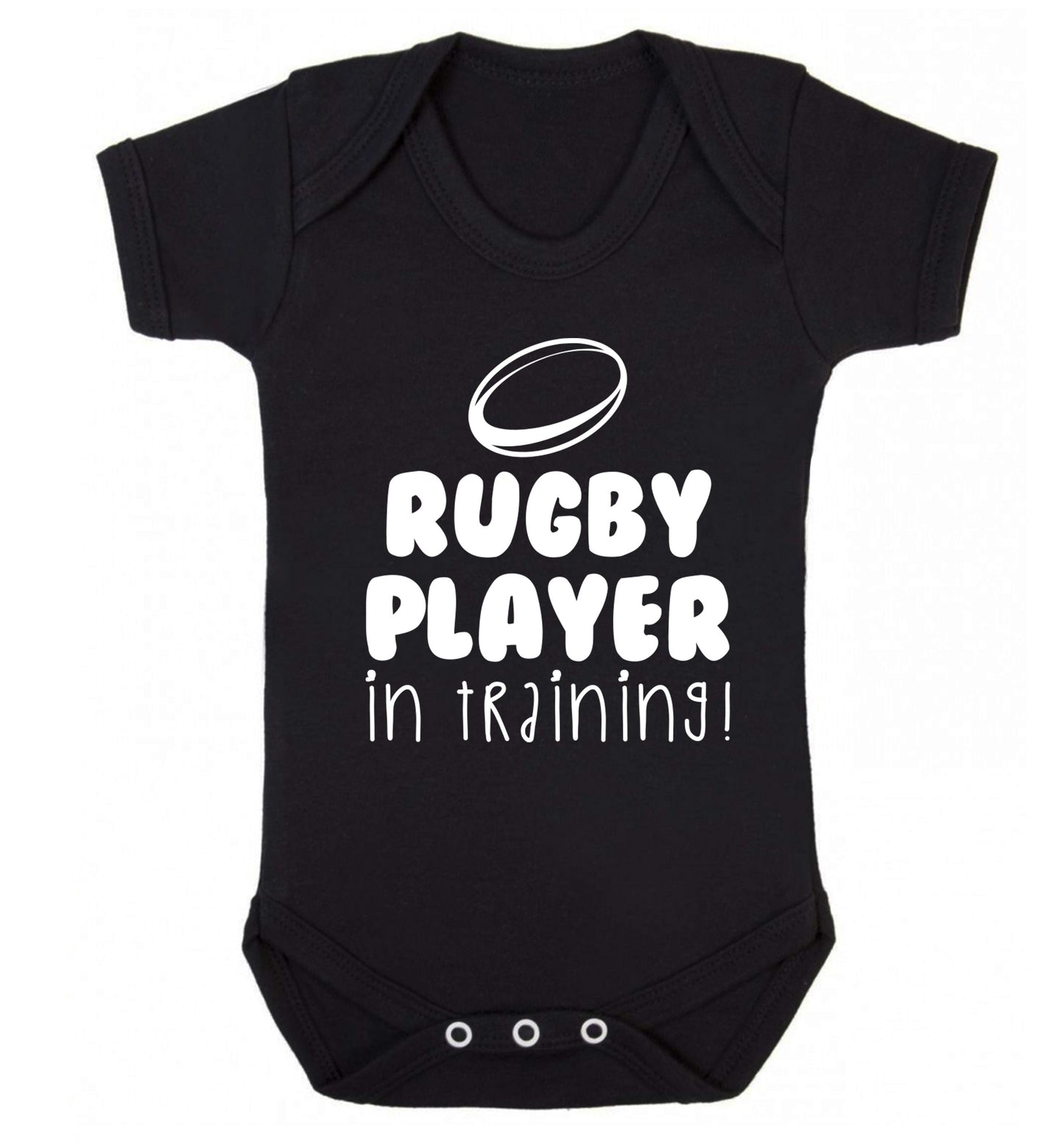 Rugby player in training Baby Vest black 18-24 months