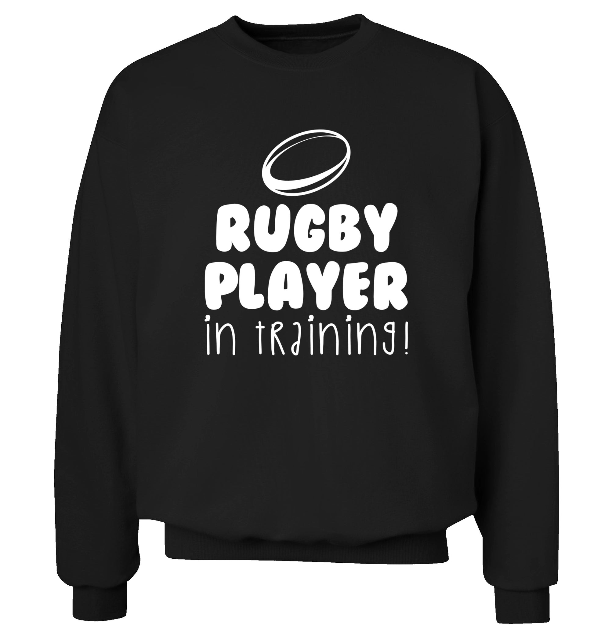 Rugby player in training Adult's unisex black Sweater 2XL