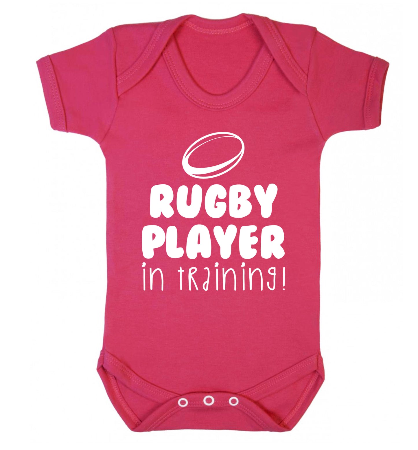 Rugby player in training Baby Vest dark pink 18-24 months