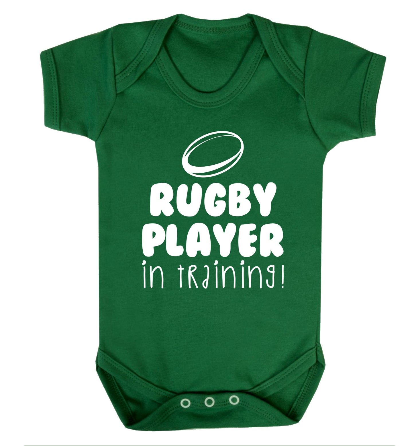 Rugby player in training Baby Vest green 18-24 months