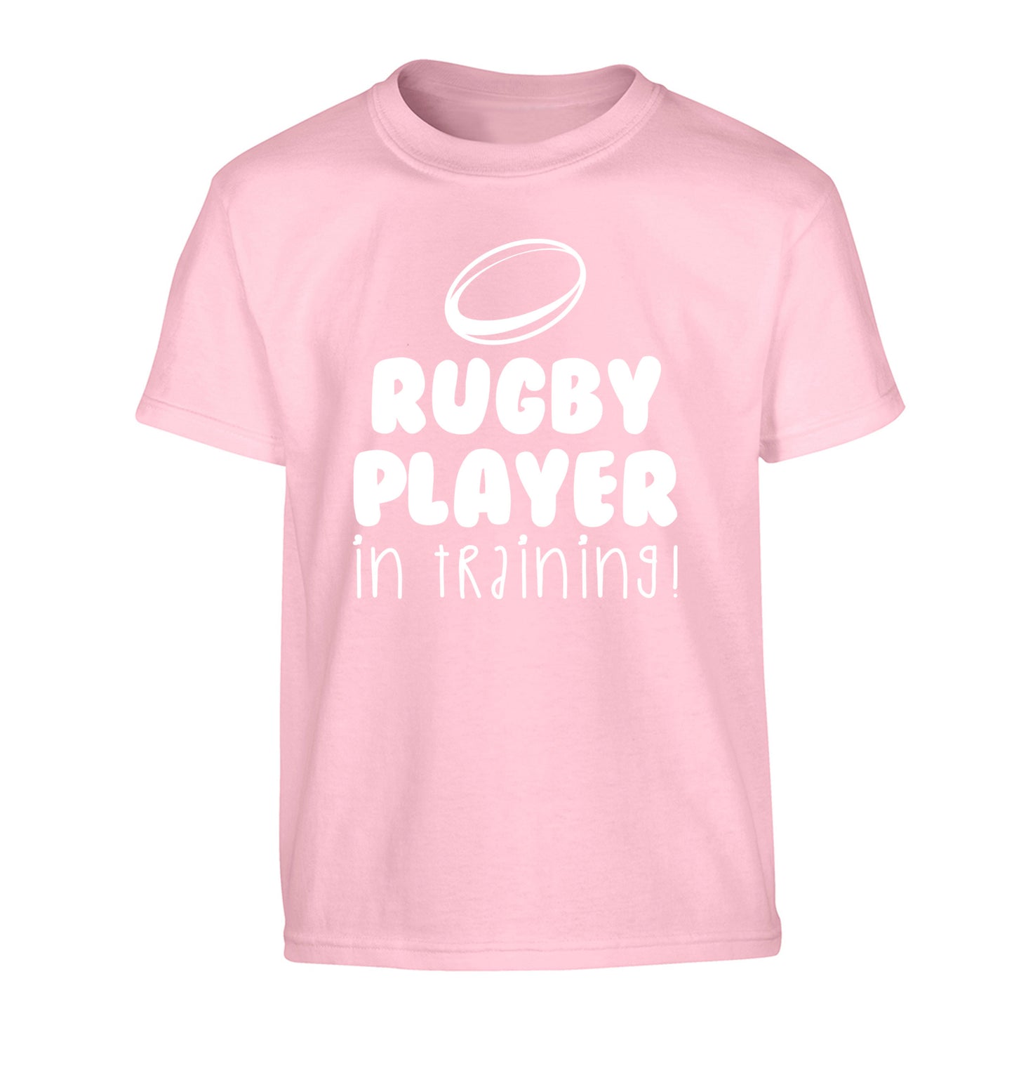 Rugby player in training Children's light pink Tshirt 12-14 Years