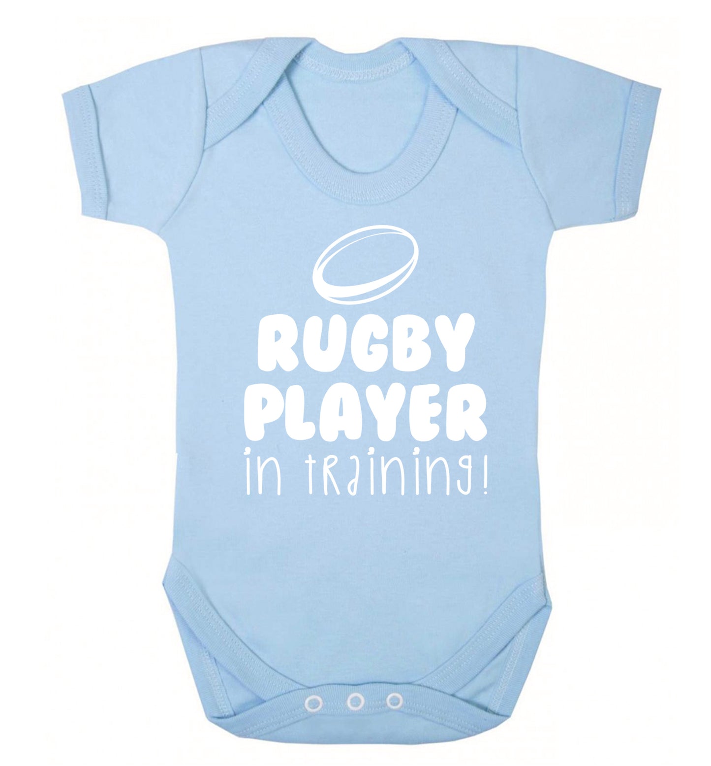Rugby player in training Baby Vest pale blue 18-24 months