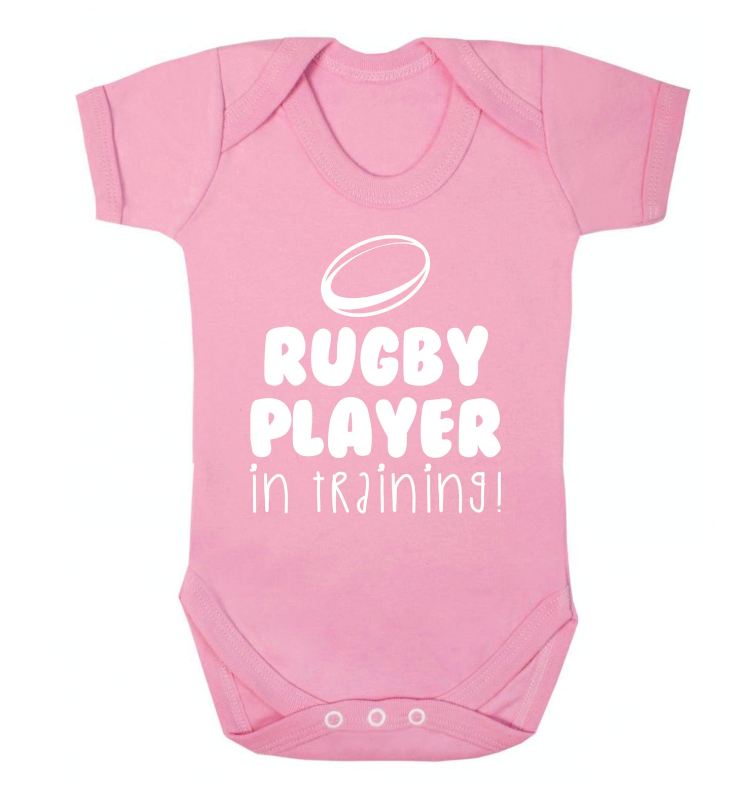 Rugby player in training Baby Vest pale pink 18-24 months