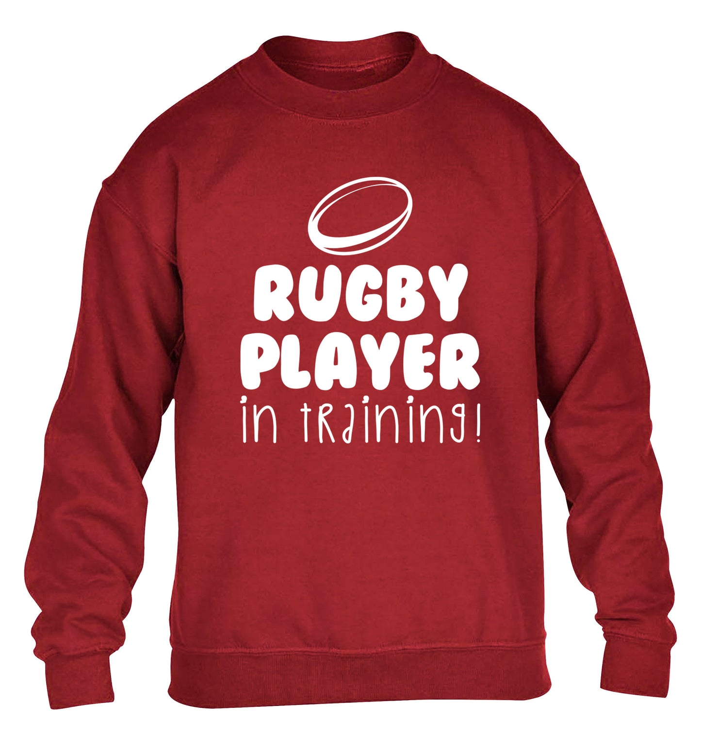 Rugby player in training children's grey sweater 12-14 Years