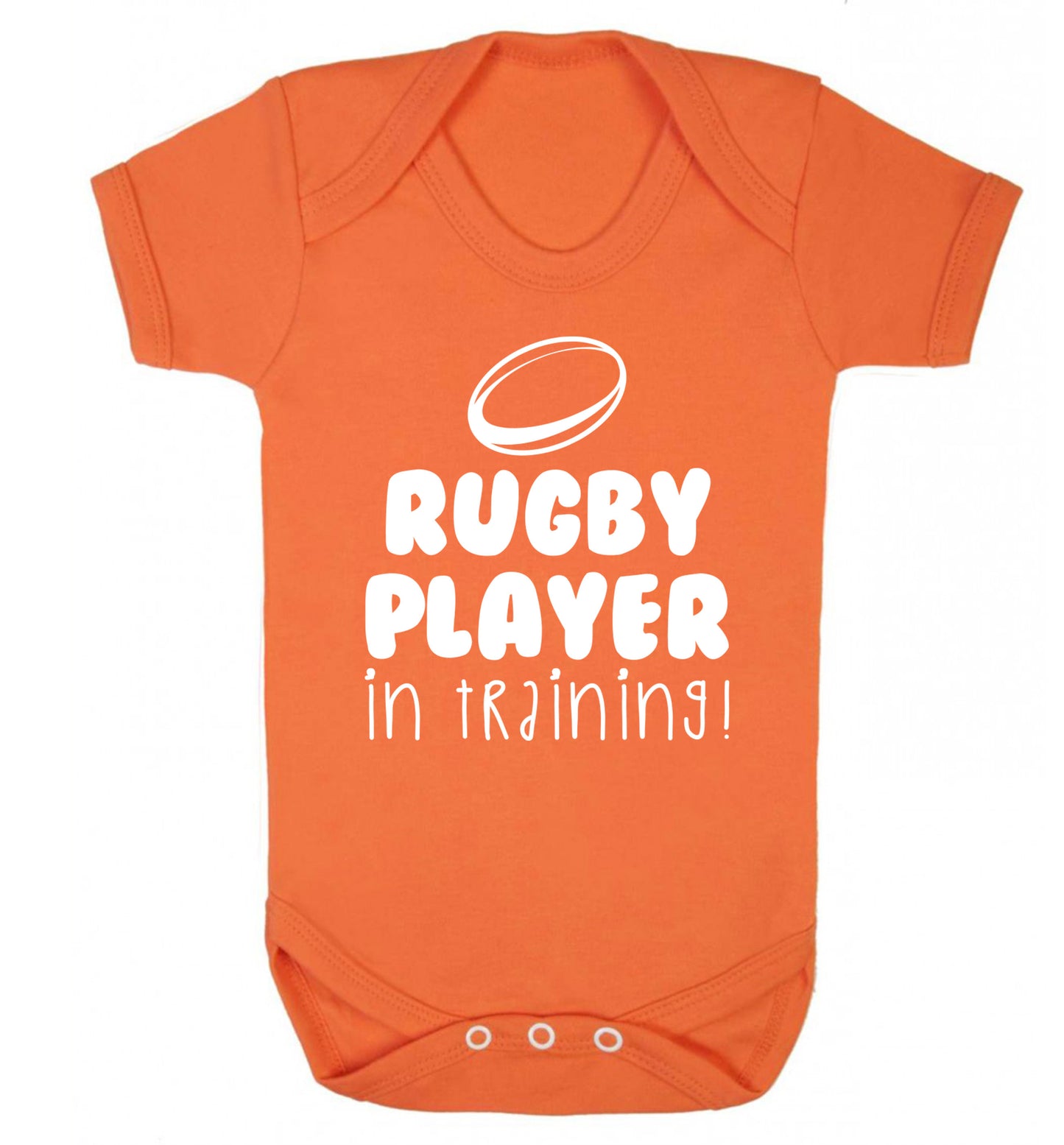 Rugby player in training Baby Vest orange 18-24 months