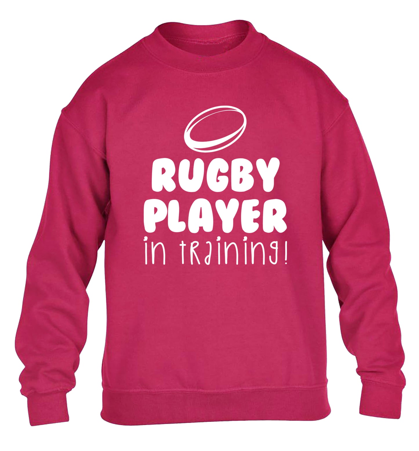 Rugby player in training children's pink sweater 12-14 Years