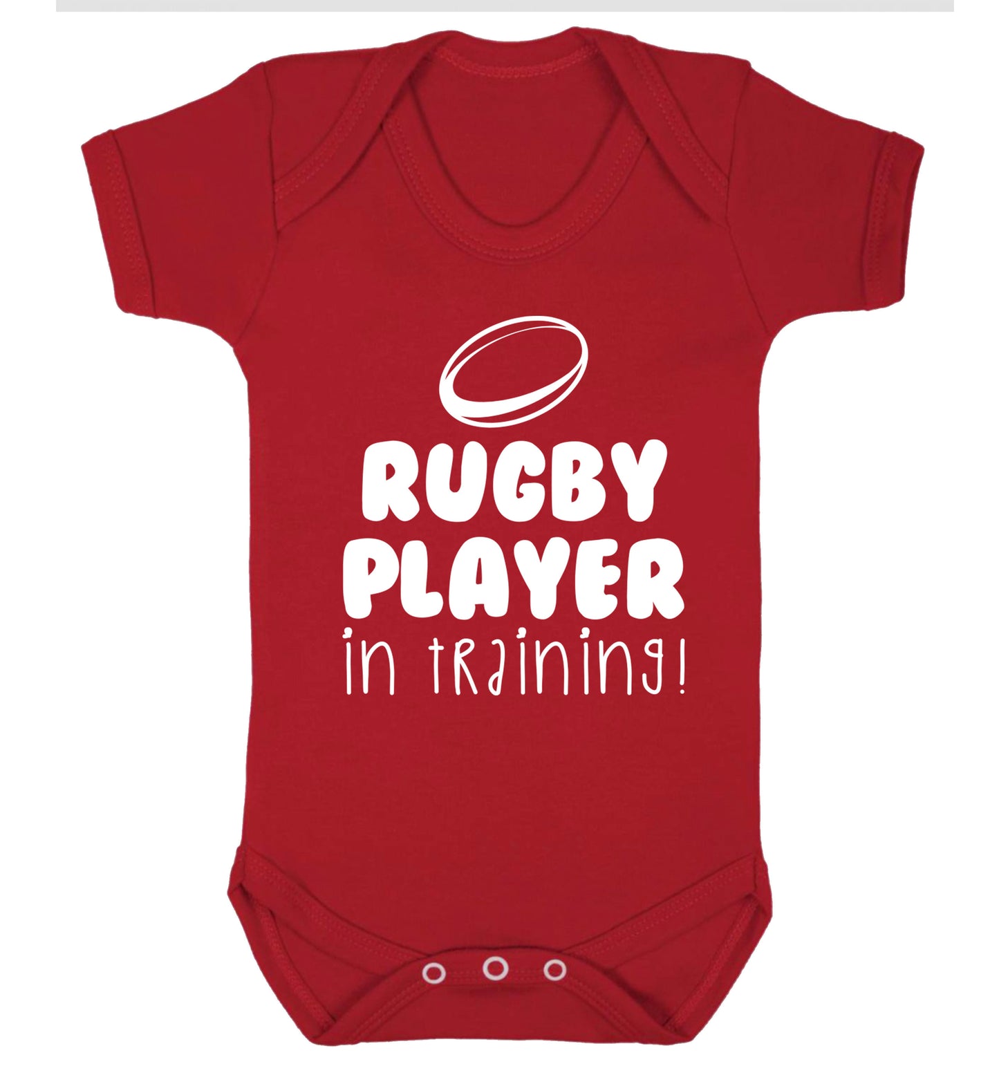 Rugby player in training Baby Vest red 18-24 months