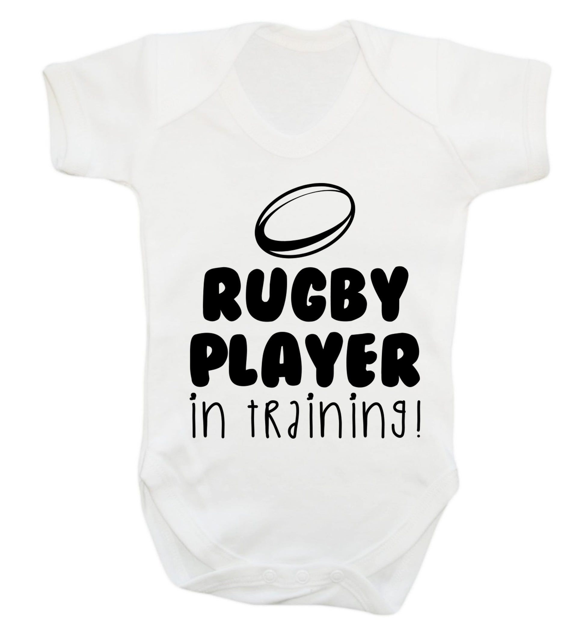 Rugby player in training Baby Vest white 18-24 months