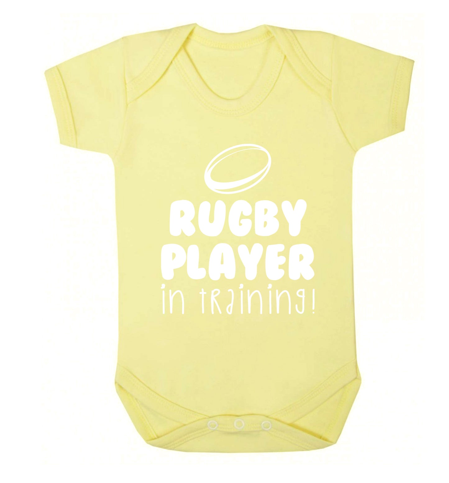 Rugby player in training Baby Vest pale yellow 18-24 months
