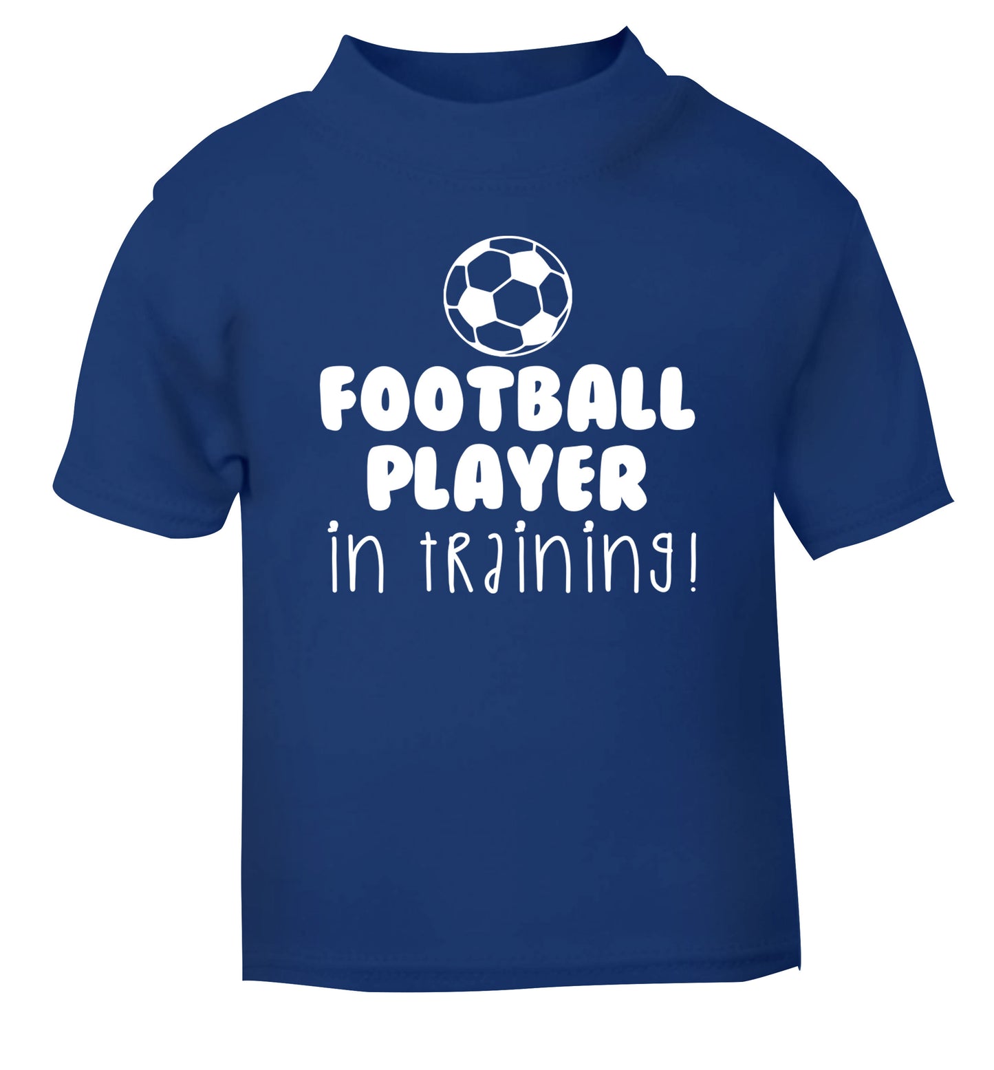 Football player in training blue Baby Toddler Tshirt 2 Years