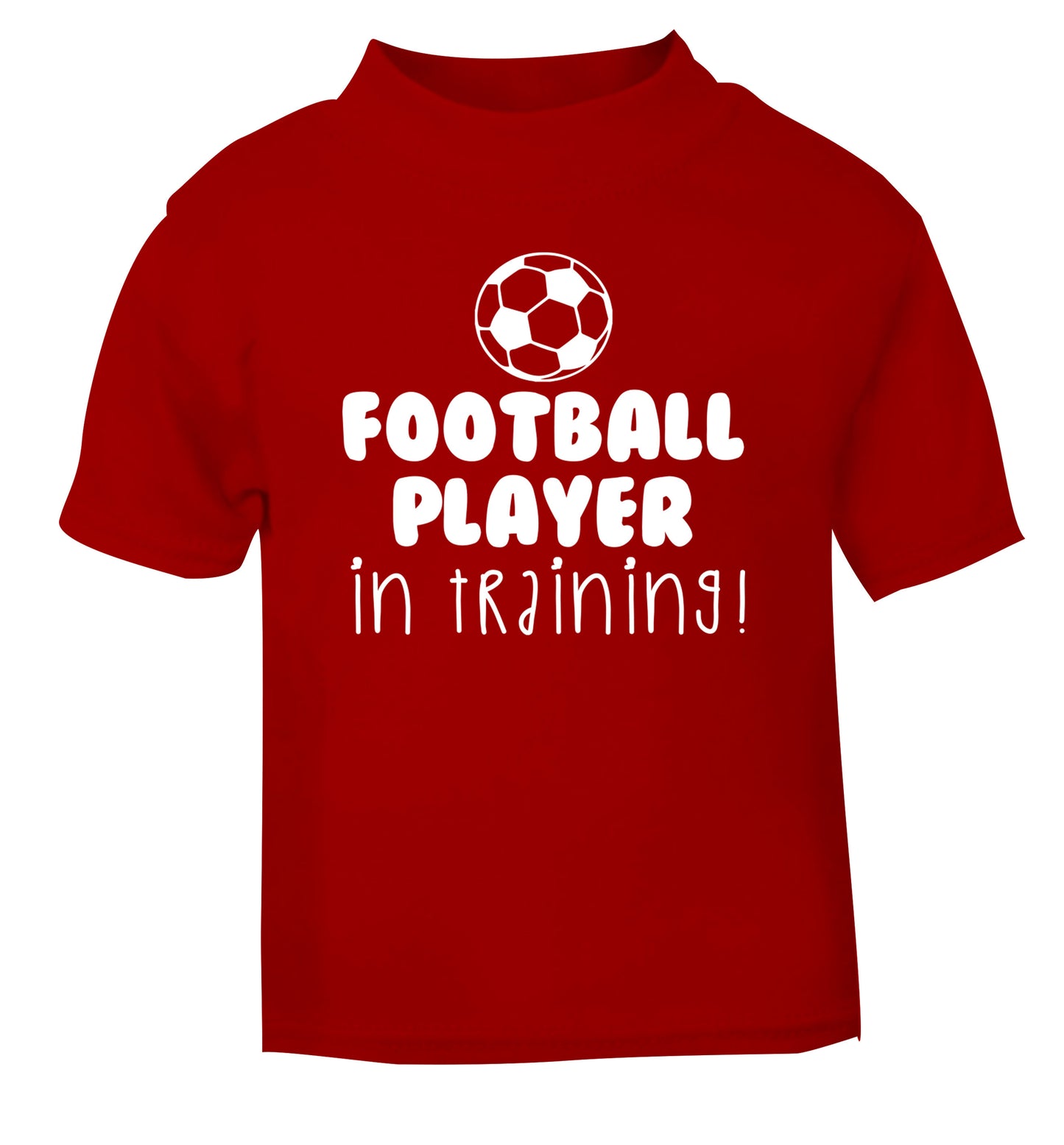 Football player in training red Baby Toddler Tshirt 2 Years
