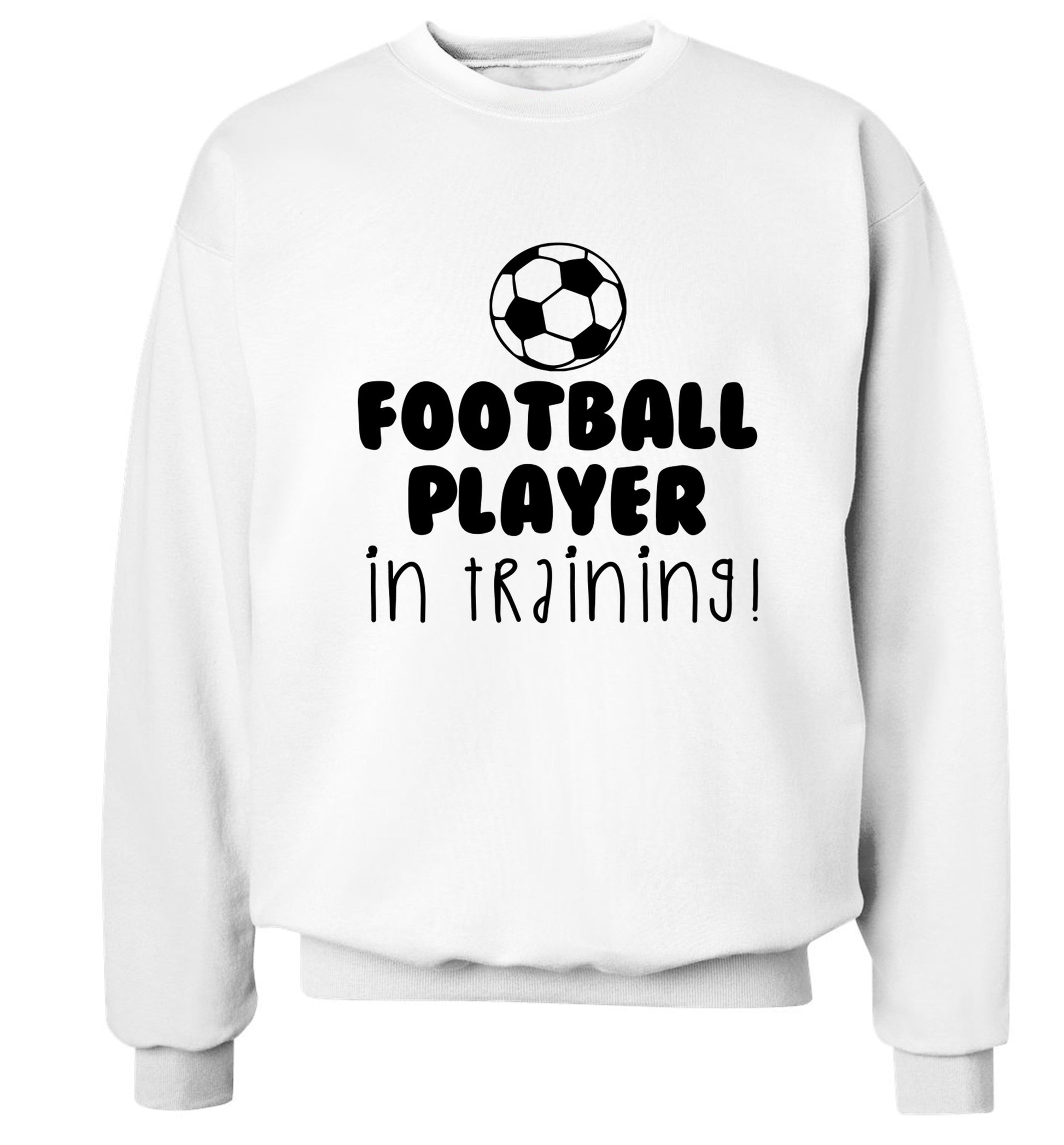Football player in training Adult's unisex white Sweater 2XL