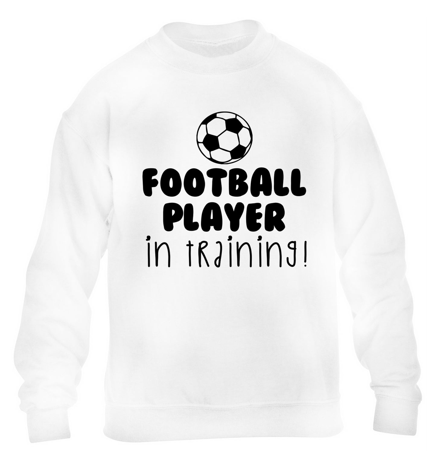 Football player in training children's white sweater 12-14 Years