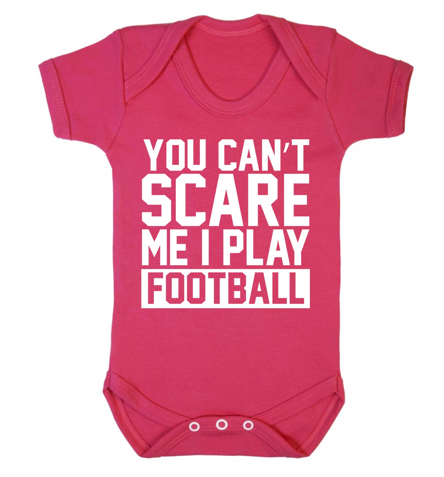 You can't scare me I play football Baby Vest dark pink 18-24 months
