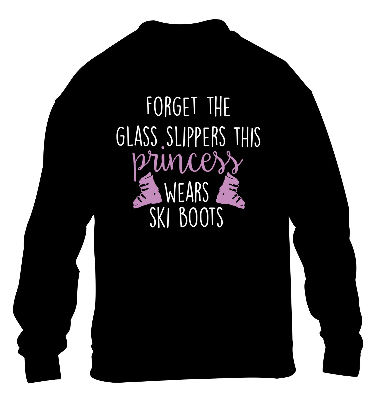 Forget the glass slippers this princess wears ski boots children's black sweater 12-14 Years
