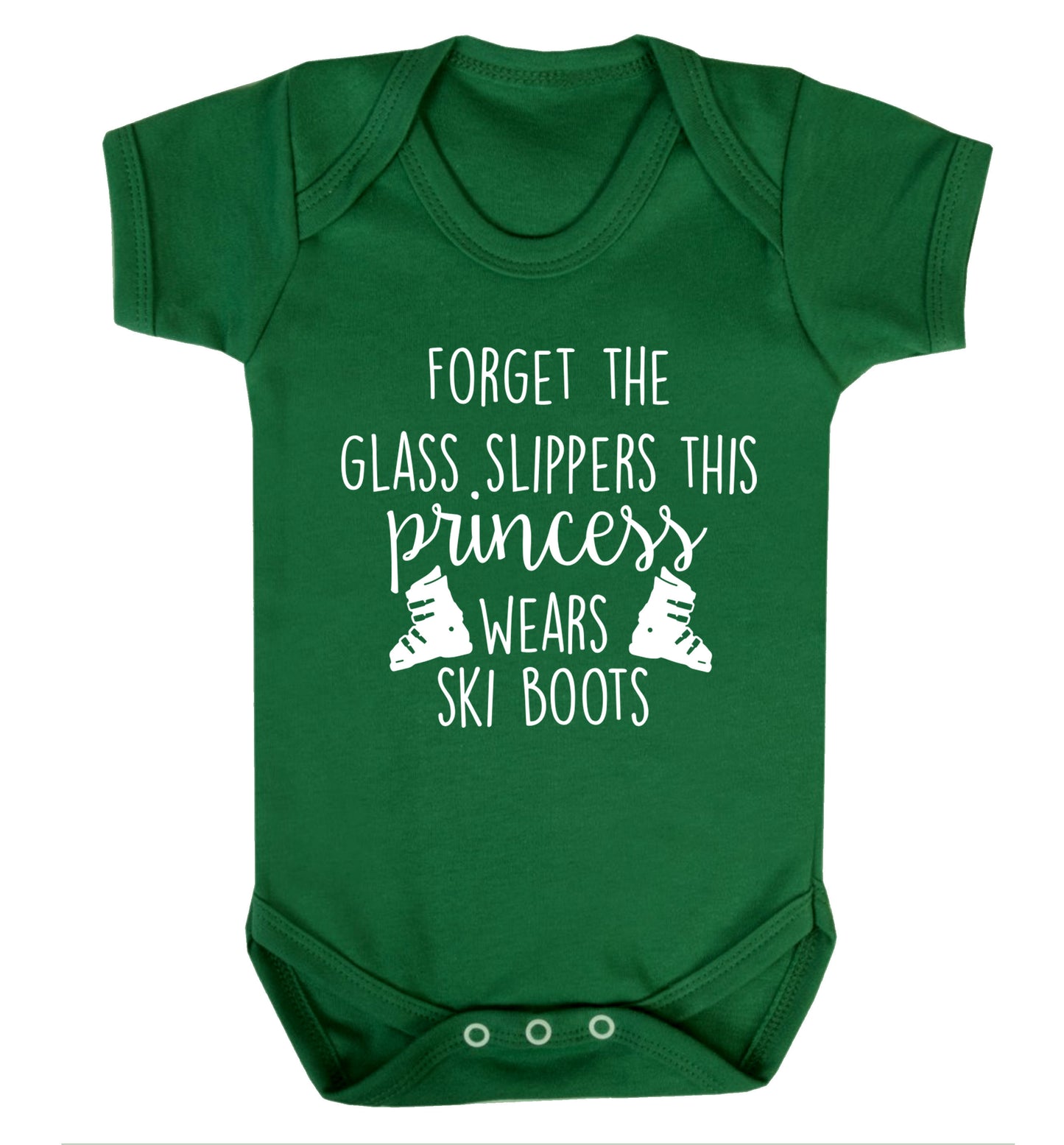 Forget the glass slippers this princess wears ski boots Baby Vest green 18-24 months