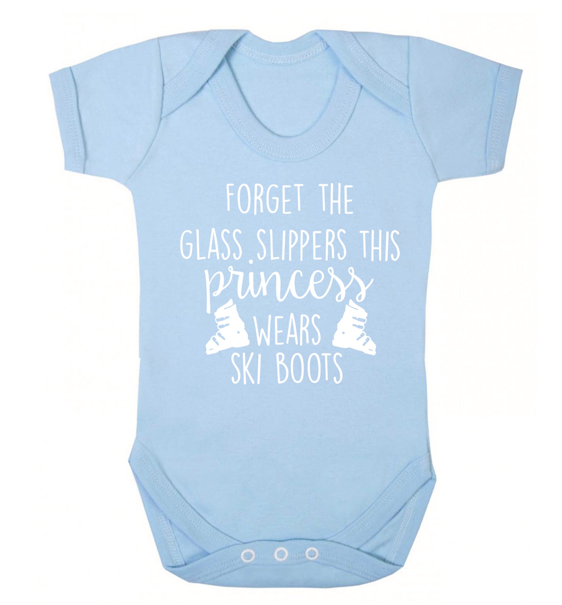 Forget the glass slippers this princess wears ski boots Baby Vest pale blue 18-24 months